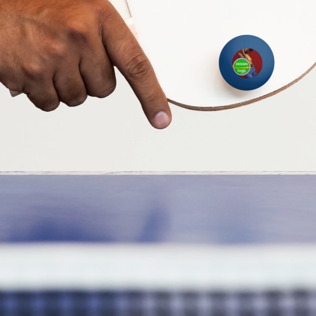 COOL! 1 Star Ping Pong Ball - Blue - Custom (Paddle)