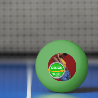 COOL! 1 Star Ping Pong Ball - Green - Custom