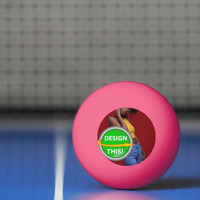 COOL! 1 Star Ping Pong Ball - Pink - Custom (Net)