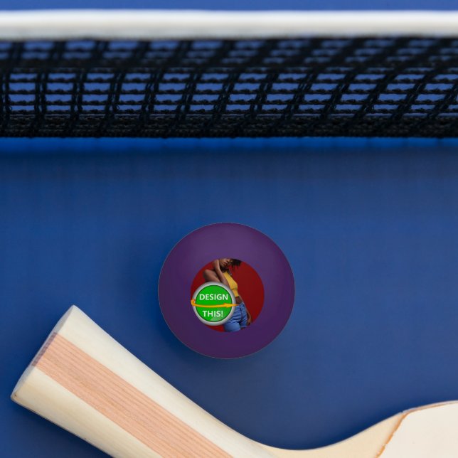 COOL! 1 Star Ping Pong Ball - Purple - Custom (Table)