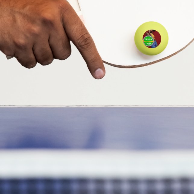 COOL! 1 Star Ping Pong Ball - Yellow - Custom (Paddle)