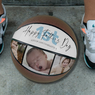 Cool 1st Fathers Day 3 Photo Collage Basketball