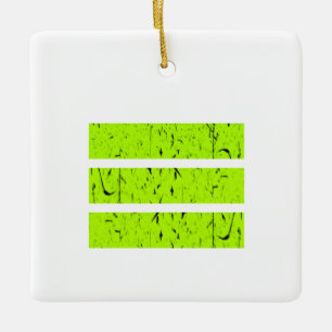 Cool 3 Line Symbol Uniformity & Harmony Colourfu Ceramic Ornament
