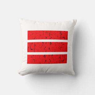 Cool 3 Line Symbol   Uniformity & Harmony Colourfu Cushion