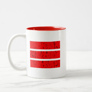 Cool 3 Line Symbol Uniformity & Harmony Colourfu Two-Tone Coffee Mug