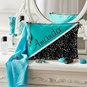 Cool 3 tone design personalised accessory pouch