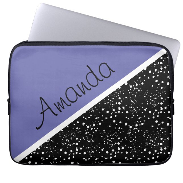 Cool 3 tone design personalised laptop sleeve (Front)