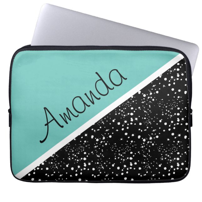 Cool 3 tone design personalised laptop sleeve (Front)