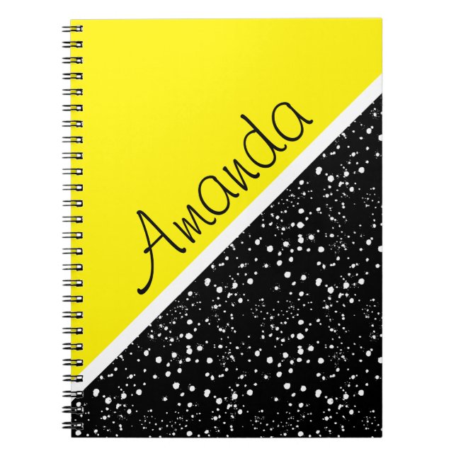 Cool 3 tone design personalised notebook (Front)