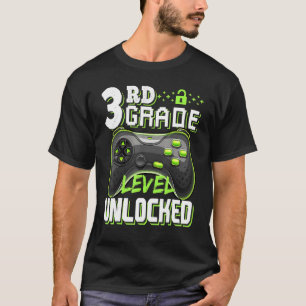 Cool 3rd Grade Level Unlocked Back To School Video T-Shirt