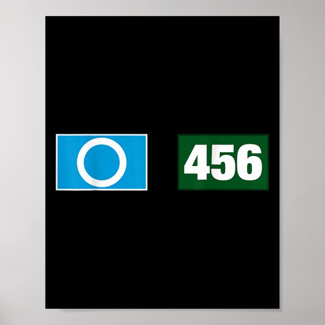 Cool 456 Code Number O Say Yes Illustration Graphi Poster (Front)