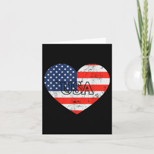 Cool 4th Of July America Heart Memorial Day Card