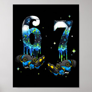 Cool 67 Six Seven Meme Soccer Football Drip Boys K Poster