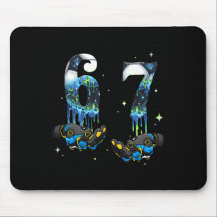 Cool 67 Six Seven Meme Soccer Footll Drip Boys Kid Mouse Pad