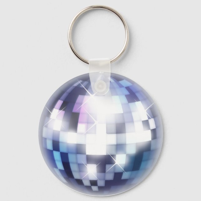 Cool 80s Disco Ball Key Ring (Front)