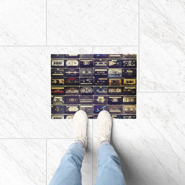 Cool 80s vintage cassette doormat (Indoor)