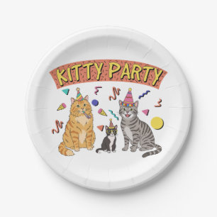 Cool 90s Cat Party 1990s Themed Kitty Paper Plate