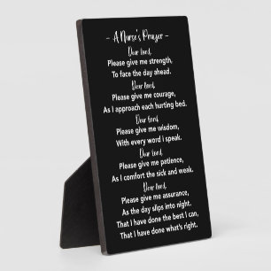 Cool A Nurse's Prayer Photo Plaque with Easel Gift