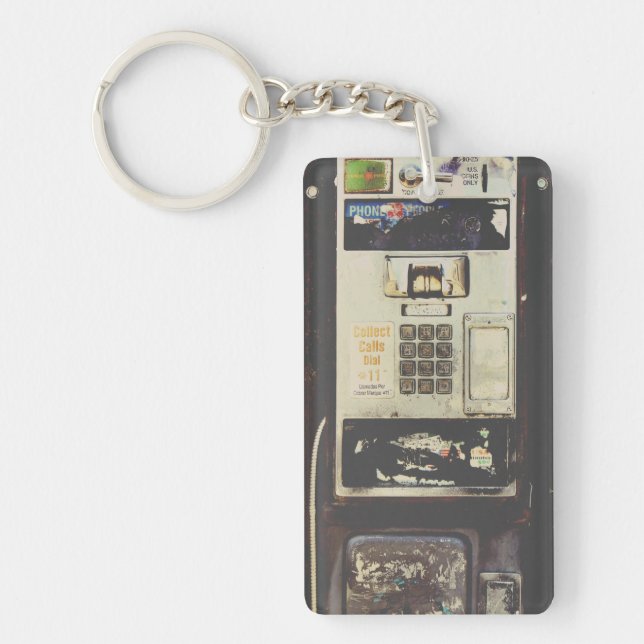 Cool Abandoned Payphone Key Ring (Front)