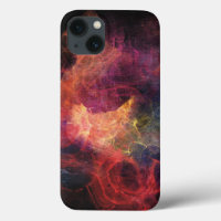 Cool Abstract Art Black Orange Red