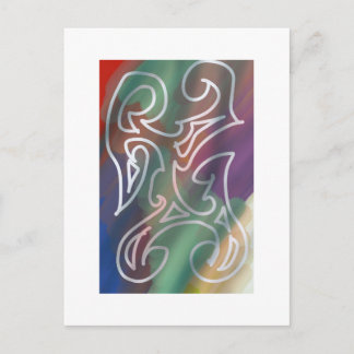 Cool abstract art postcard