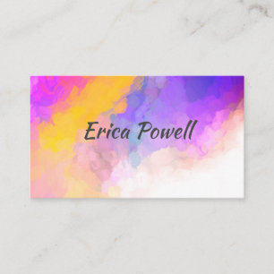 cool abstract blue colorful bold artistic business card
