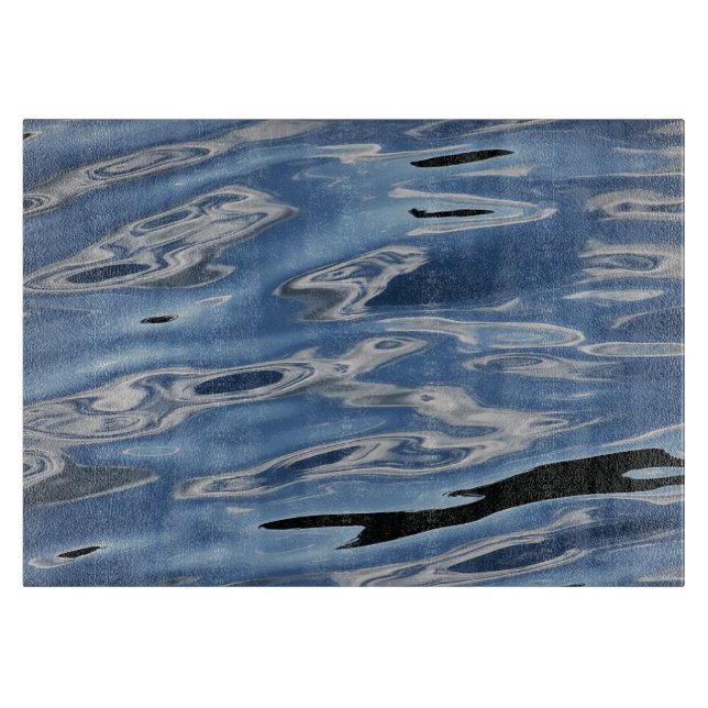 Cool abstract blue pattern cutting board (Front)