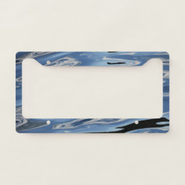 Cool abstract blue pattern licence plate frame