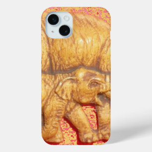 Cool Abstract Colourful Vector Elephant Family Gif iPhone 15 Mini Case