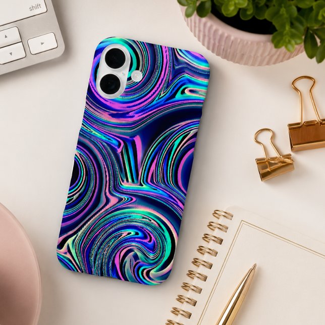 Cool Abstract Contemporary Spiral Art Pattern iPhone Case (Creator Uploaded)