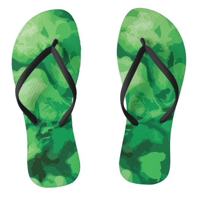 Cool abstract dgin green tens thongs (Footbed)