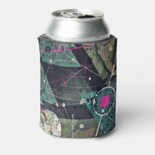 Cool Abstract Digital Graffiti Art Geometic Can Cooler