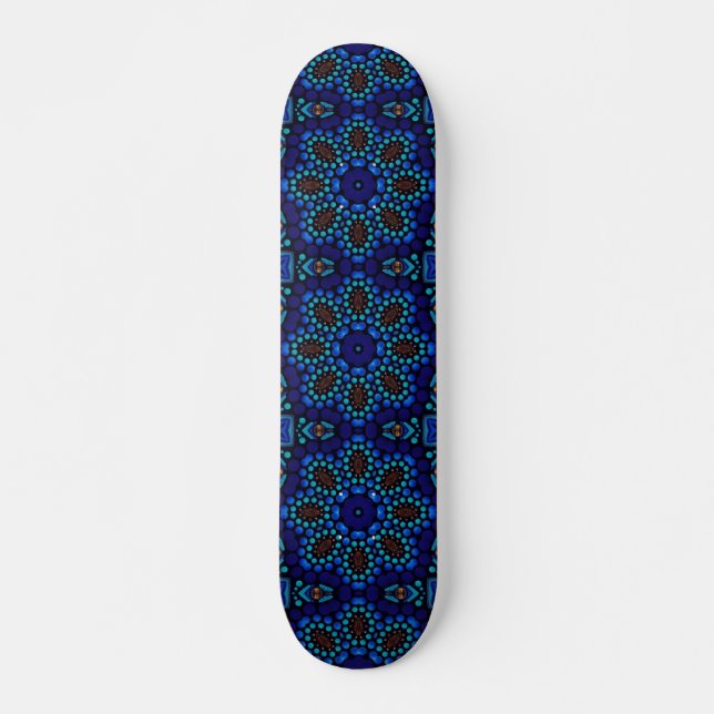 Cool Abstract Geometric Mandala Art Design Skateboard (Front)