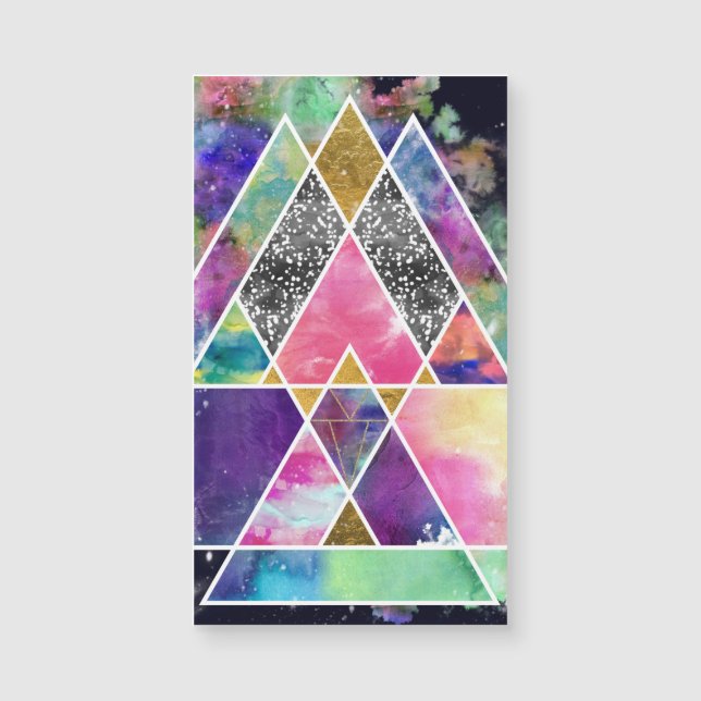 Cool abstract geometric triangles watercolor (Front)