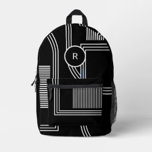 Cool Abstract Monogram Printed Backpack