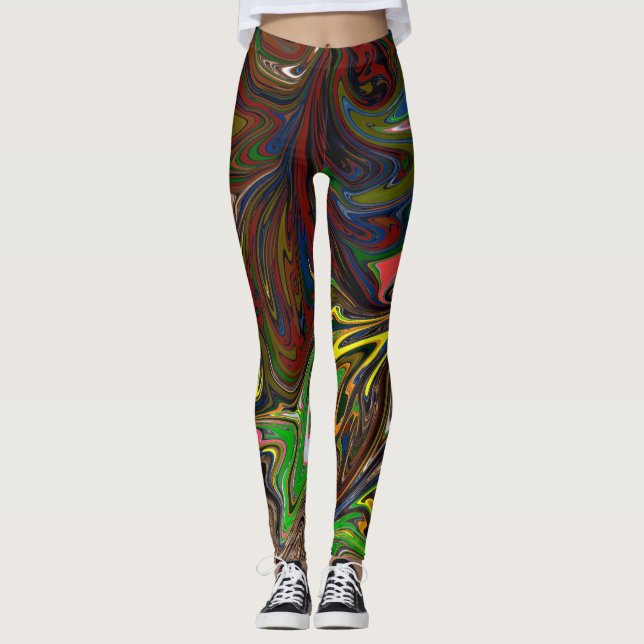 Cool abstract pattern leggings (Front)