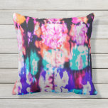 Cool Abstract Pink Blue Black Tie Dye Pattern Cushion<br><div class="desc">This cool, modern, and abstract pattern is perfect for the trendy and stylish hipster. It depicts an orange, pink, blue, purple, white, teal aqua, and black tie-dye pattern. It's a trendy and stylish bohemian design. ***IMPORTANT DESIGN NOTE: For any custom design request such as matching product requests, colour changes, placement...</div>