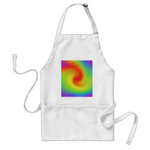 Cool Abstract Rainbow Wave Art Standard Apron
