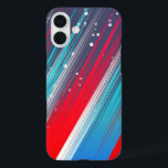 Cool Abstract Red White Blue Brush Strokes iPhone 16 Plus Case<br><div class="desc">Cool Abstract Red White Blue Brush Strokes</div>