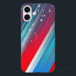 Cool Abstract Red White Blue Brush Strokes iPhone 16 Plus Case<br><div class="desc">Cool Abstract Red White Blue Brush Strokes</div>