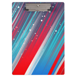 Cool Abstract Red White Blue Brush Strokes Clipboard