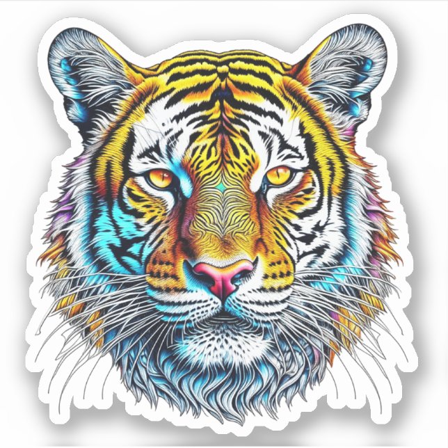 Cool Abstract Tiger Face (Front)