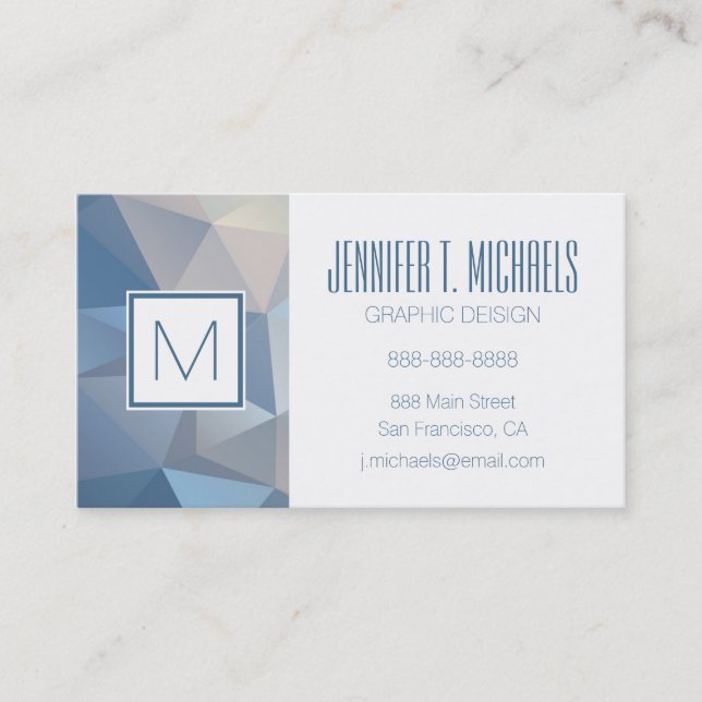 Cool Abstract Triangle Pattern Business Card (Front)