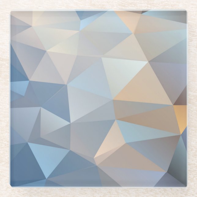 Cool Abstract Triangle Pattern Glass Coaster (Front)