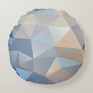 Cool Abstract Triangle Pattern Round Cushion