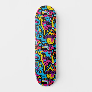 Cool Abstract Urban Street Art Wide Skateboard