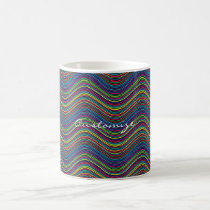 Cool Abstract Wavy line art Thunder_Cove Coffee Mug