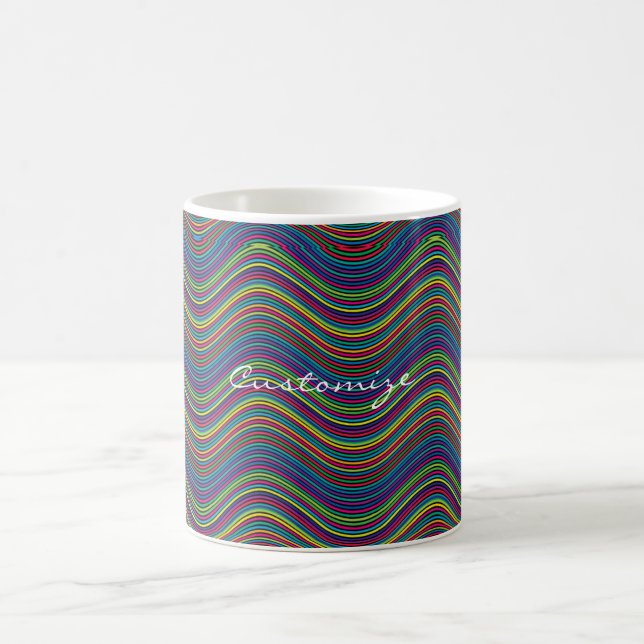 Cool Abstract Wavy line art Thunder_Cove Coffee Mug (Center)