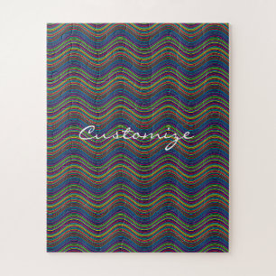 Cool Abstract Wavy line art Thunder_Cove Jigsaw Puzzle