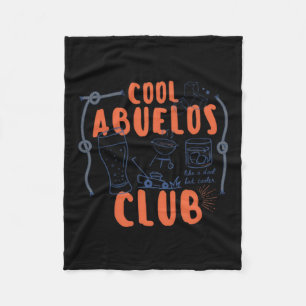 Cool Abuelos Club Beer Grill Lawn Mower Fleece Blanket
